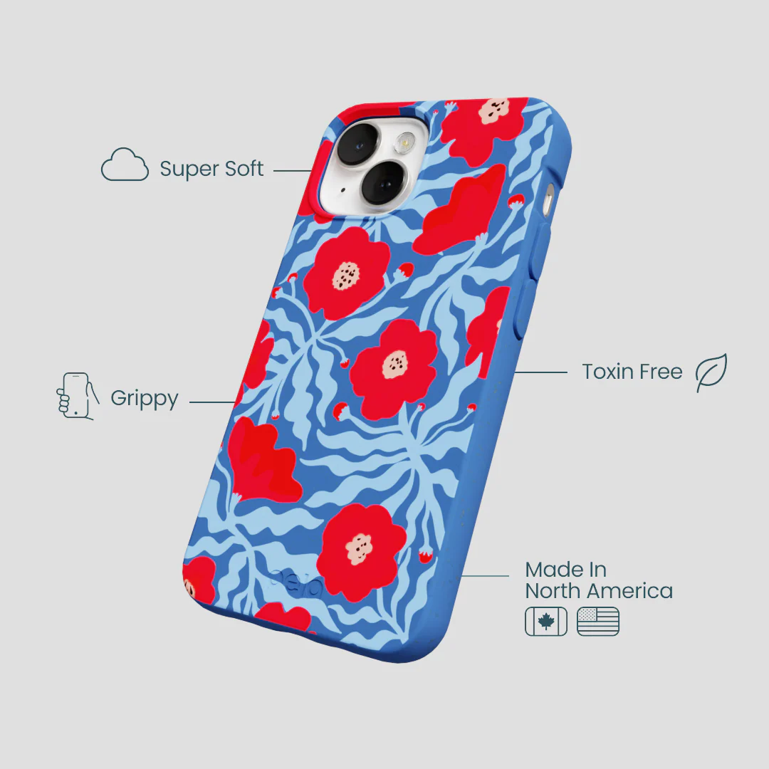 Electric Blue Indigo Ember iPhone 13 Case - Image 3