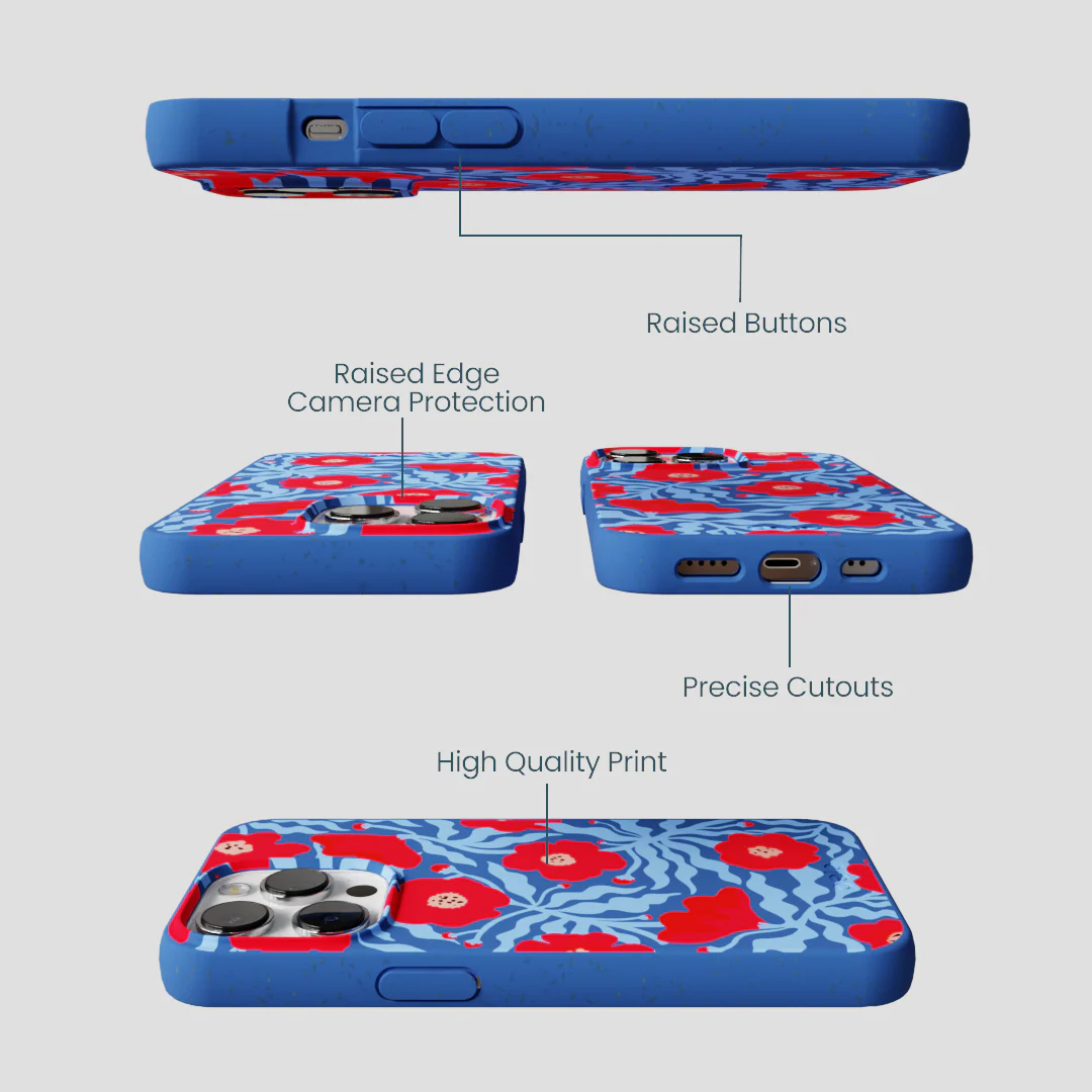 Electric Blue Indigo Ember iPhone 13 Pro Case - Image 2