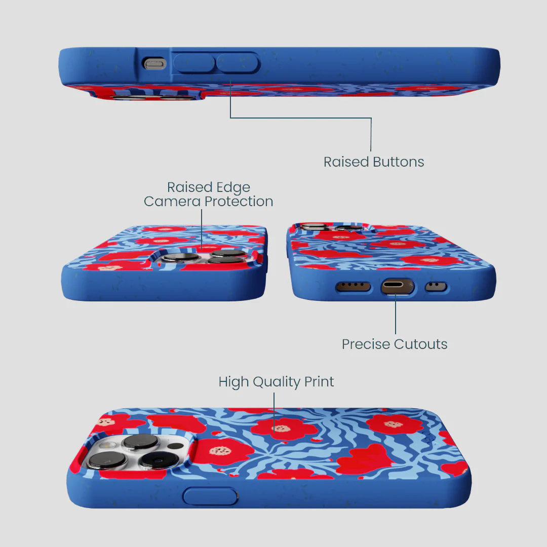 Electric Blue Indigo Ember iPhone 13 Pro Max Case - Image 2