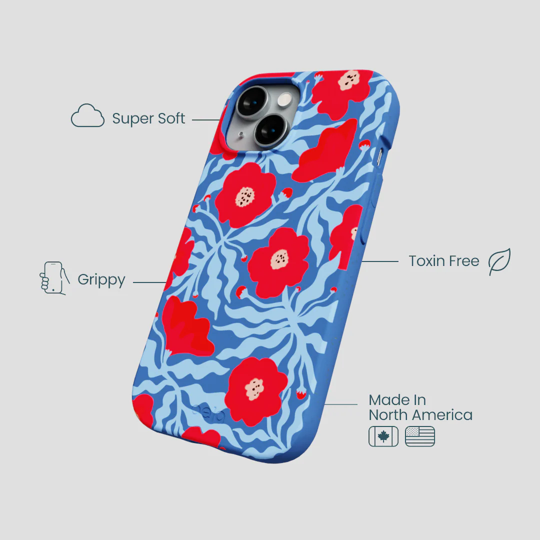 Electric Blue Indigo Ember iPhone 14 Case - Image 3