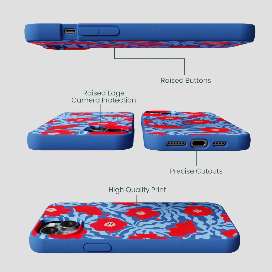 Electric Blue Indigo Ember iPhone 15 Plus Case - Image 2