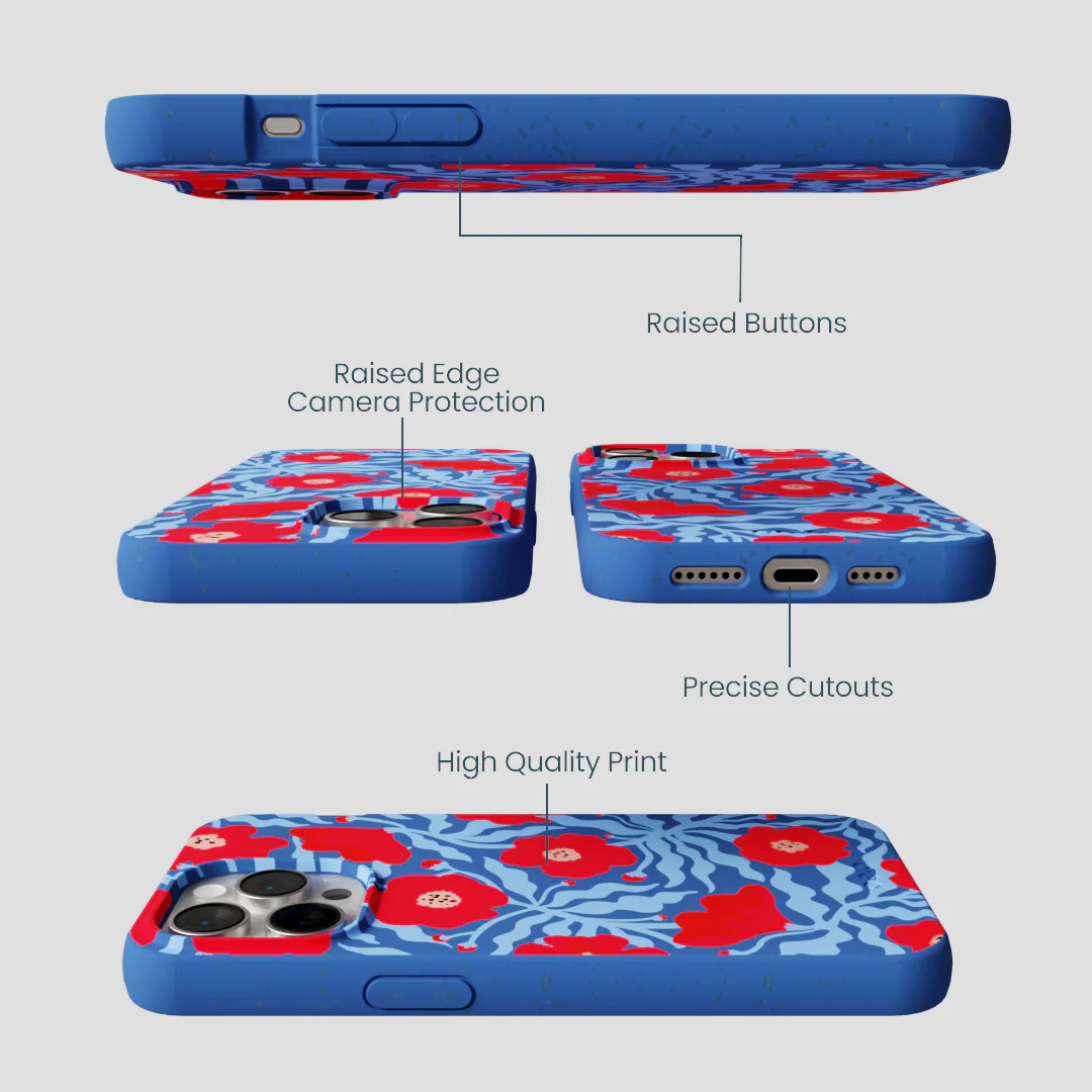 Electric Blue Indigo Ember iPhone 15 Pro Max Case - Image 2