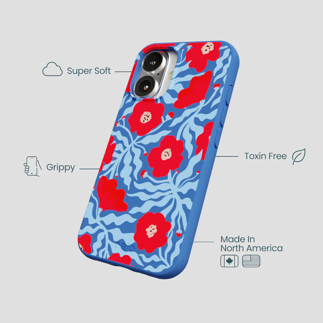 Electric Blue Indigo Ember iPhone 16 Case - Image 3