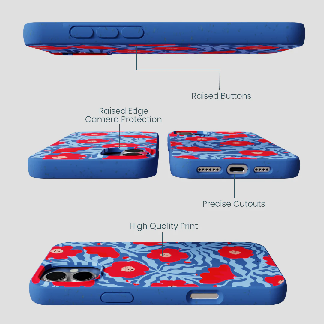 Electric Blue Indigo Ember iPhone 16 Plus Case - Image 2