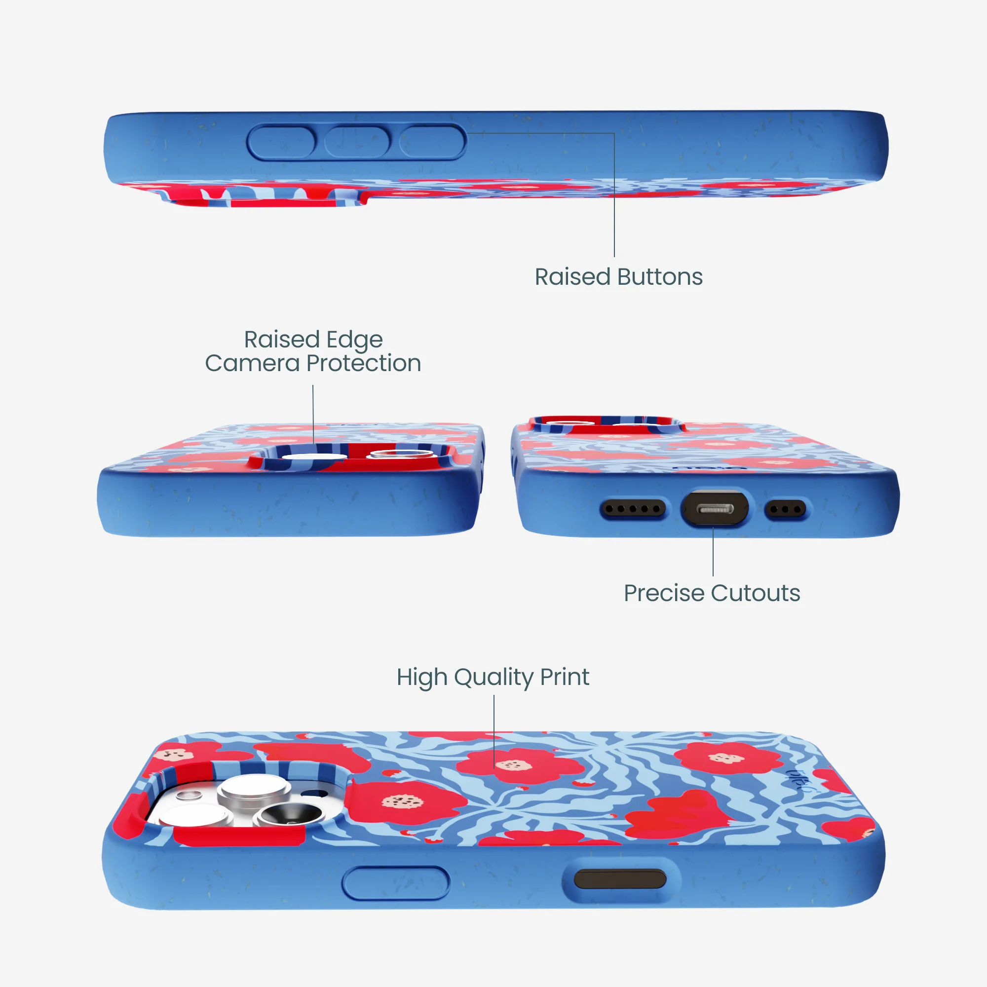 Electric Blue Indigo Ember iPhone 16 Pro Max Case - Image 2
