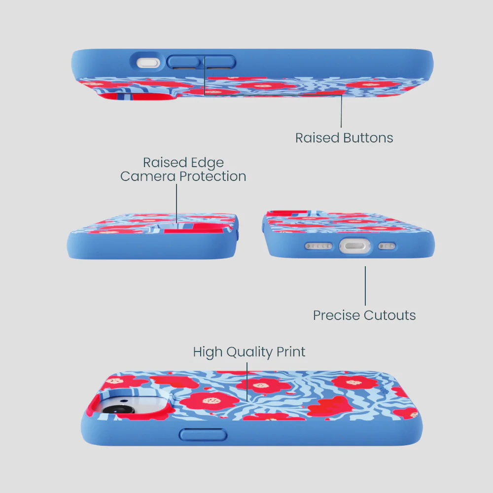 Electric Blue Indigo Ember iPhone 16e/17e Case - Image 2