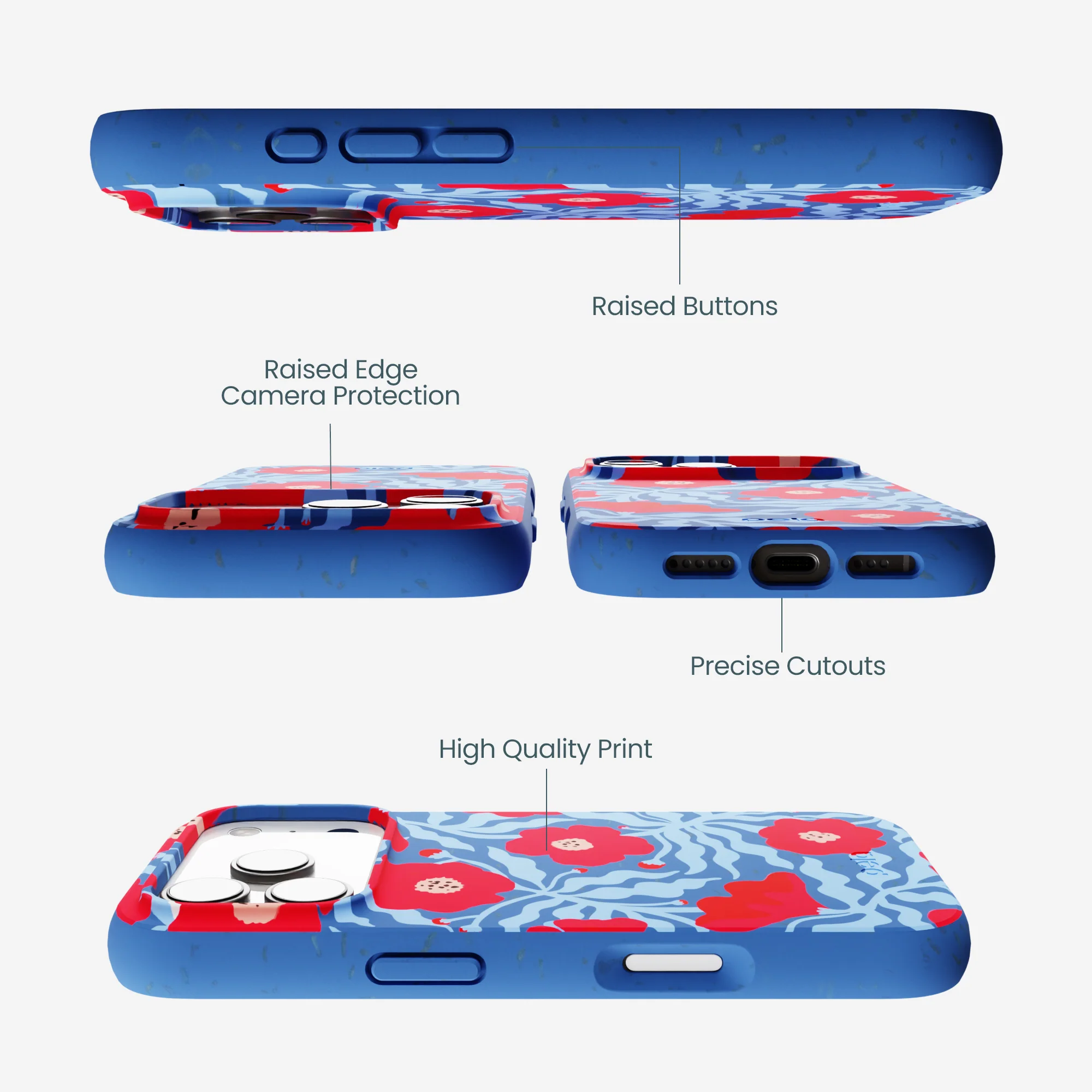 Electric Blue Indigo Ember iPhone 17 Pro Case - Image 2