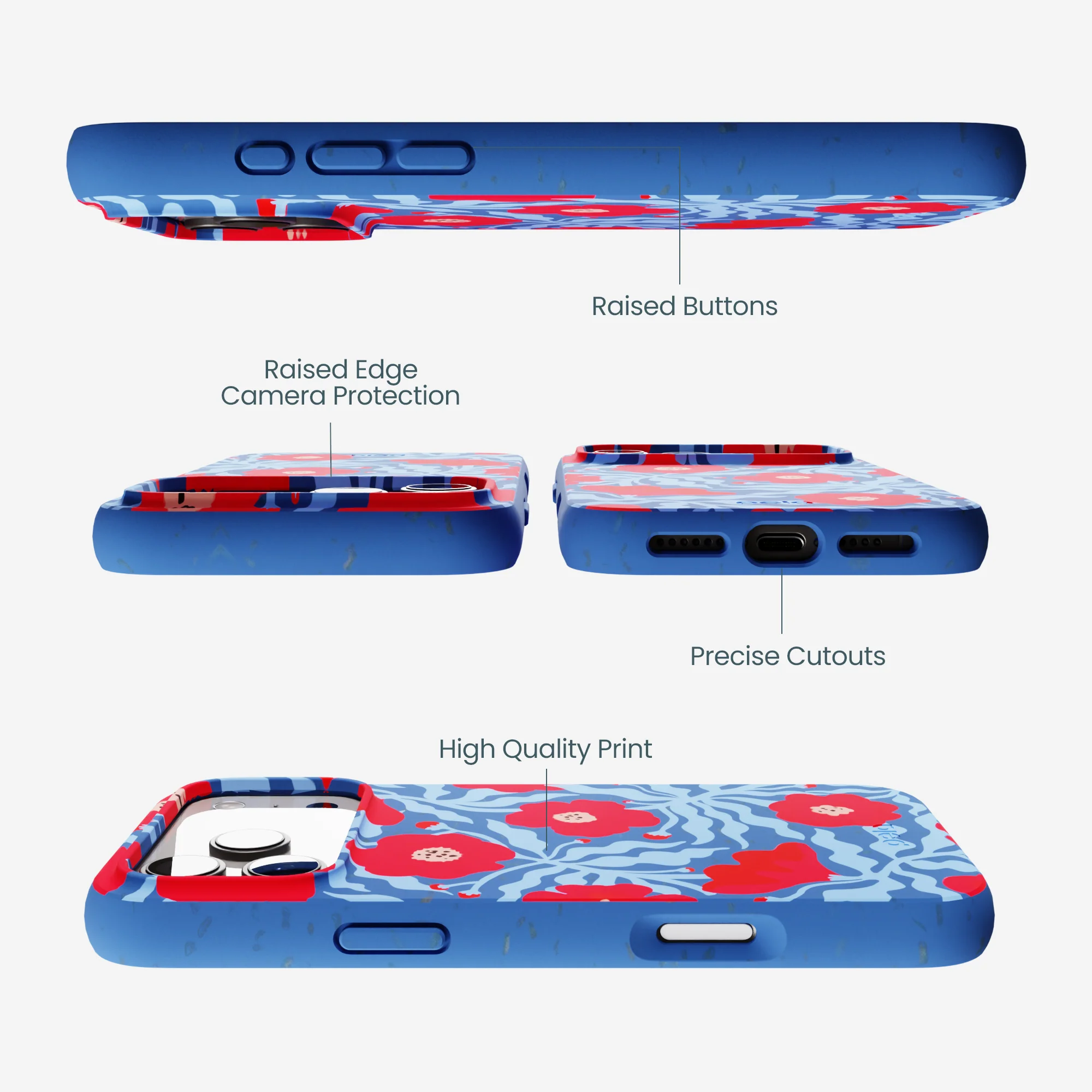Electric Blue Indigo Ember iPhone 17 Pro Max Case - Image 2