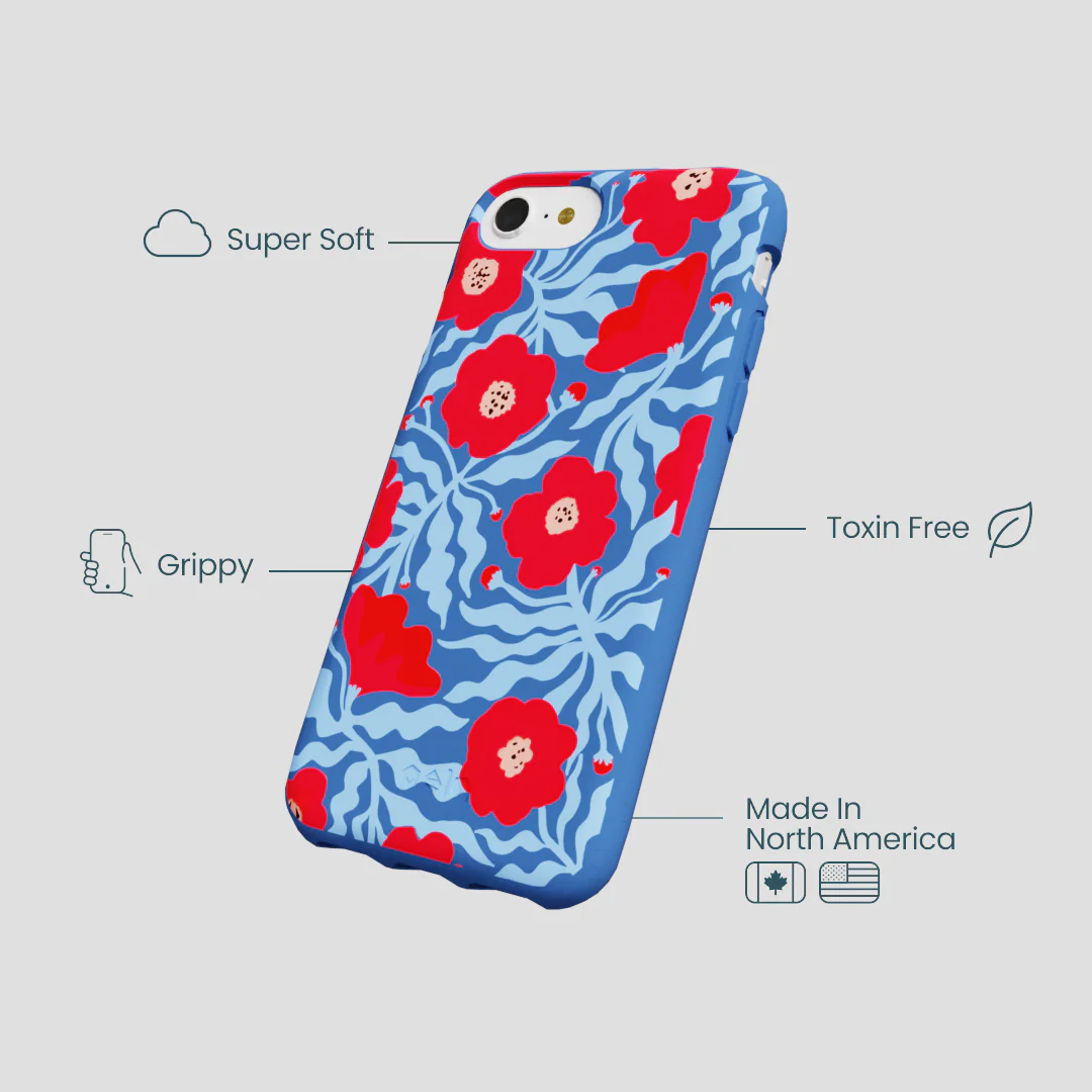Electric Blue Indigo Ember iPhone 6/6s/7/8/SE Case - Image 3