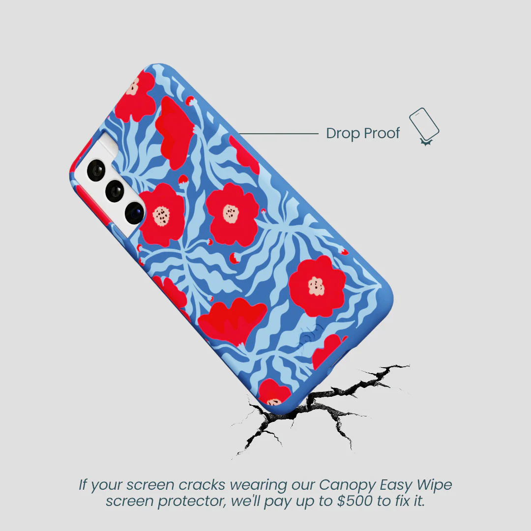 Electric Blue Indigo Ember Samsung Galaxy S22 Case - Image 4