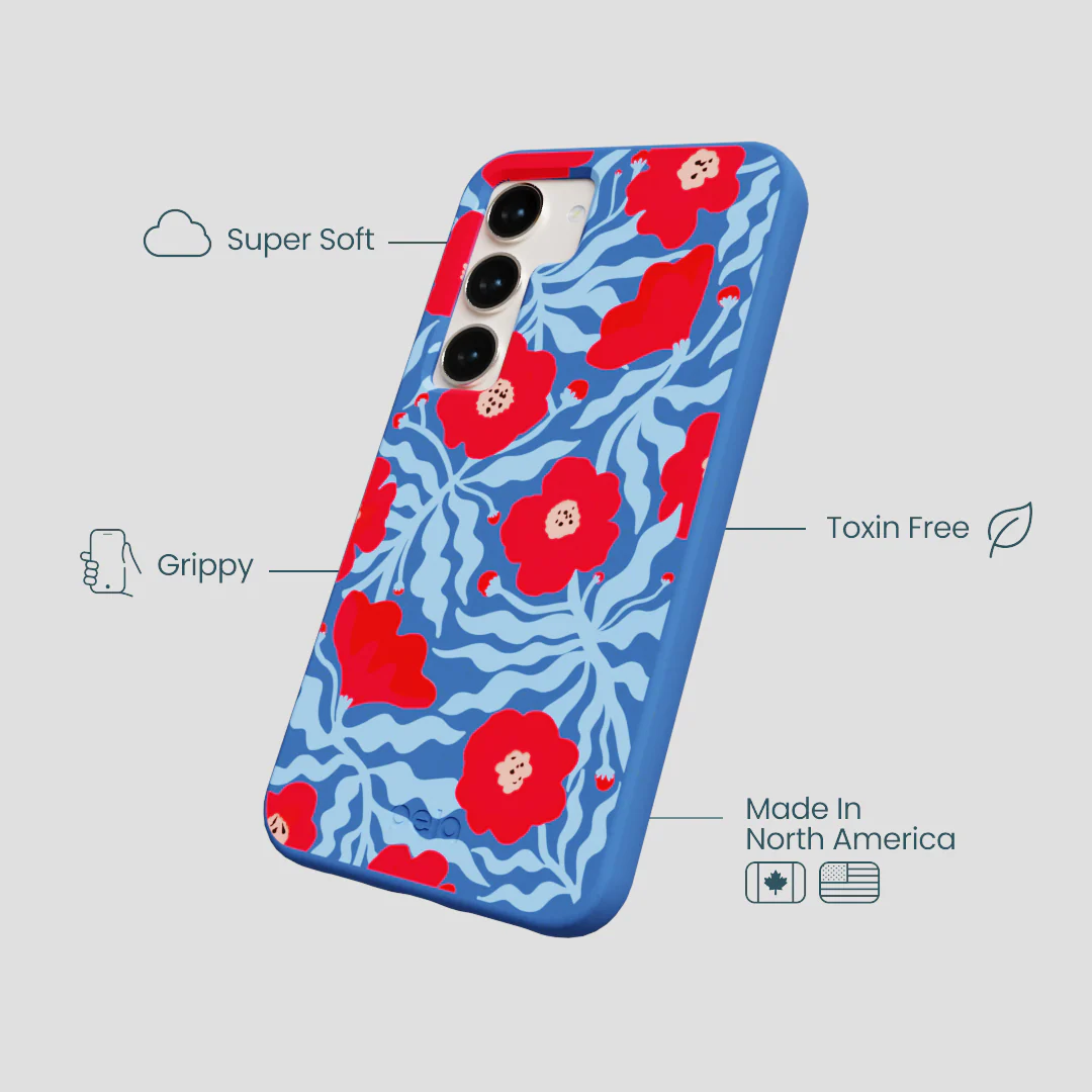 Electric Blue Indigo Ember Samsung Galaxy S23 Case - Image 3