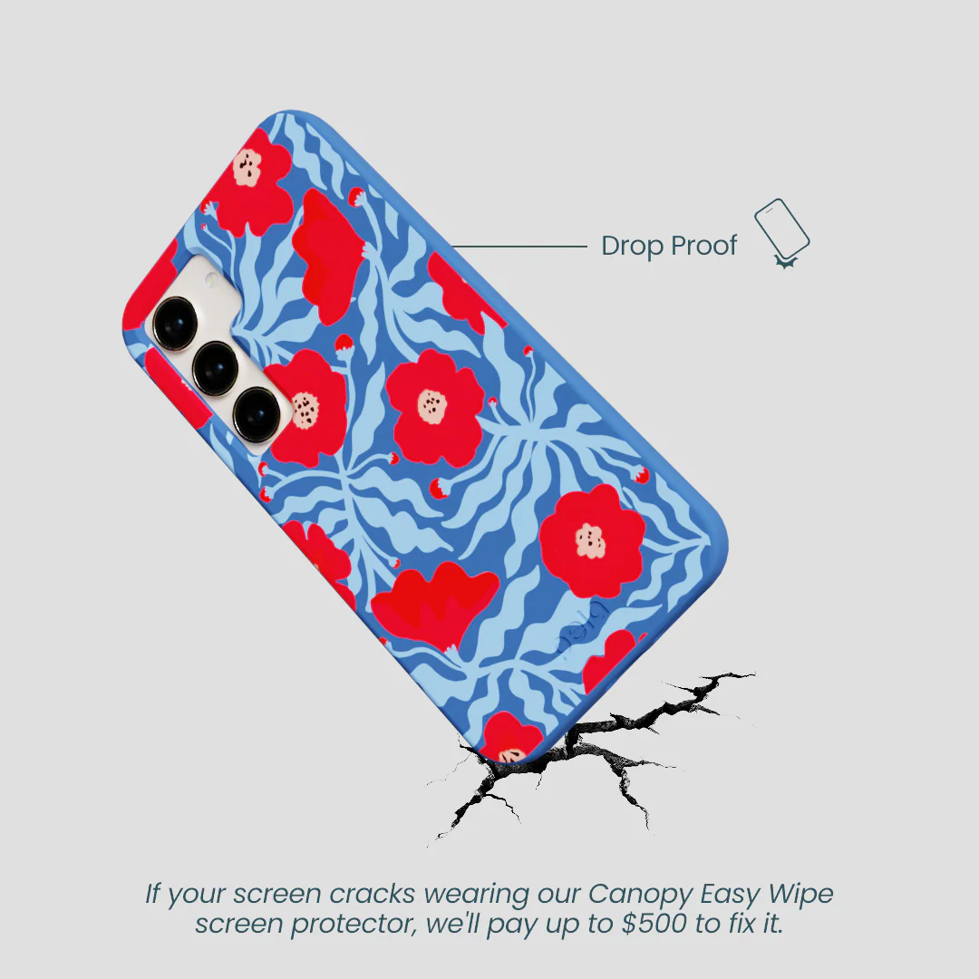 Electric Blue Indigo Ember Samsung Galaxy S24 Case - Image 4