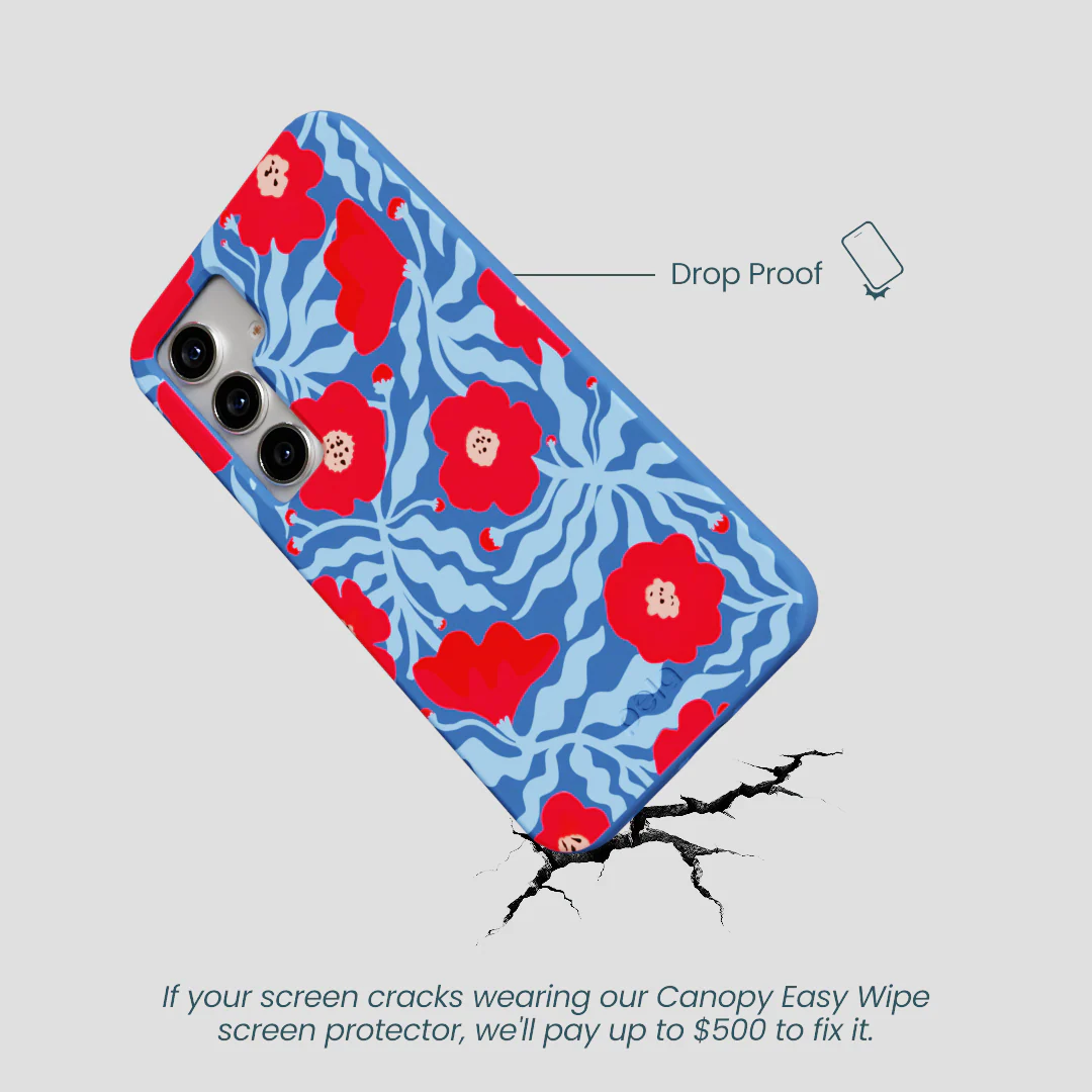 Electric Blue Indigo Ember Samsung Galaxy S25 Case - Image 4