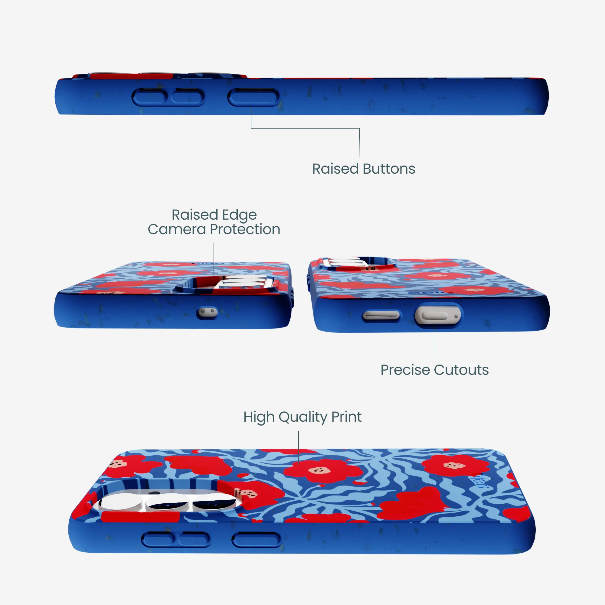 Electric Blue Indigo Ember Samsung Galaxy S26 Case - Image 2