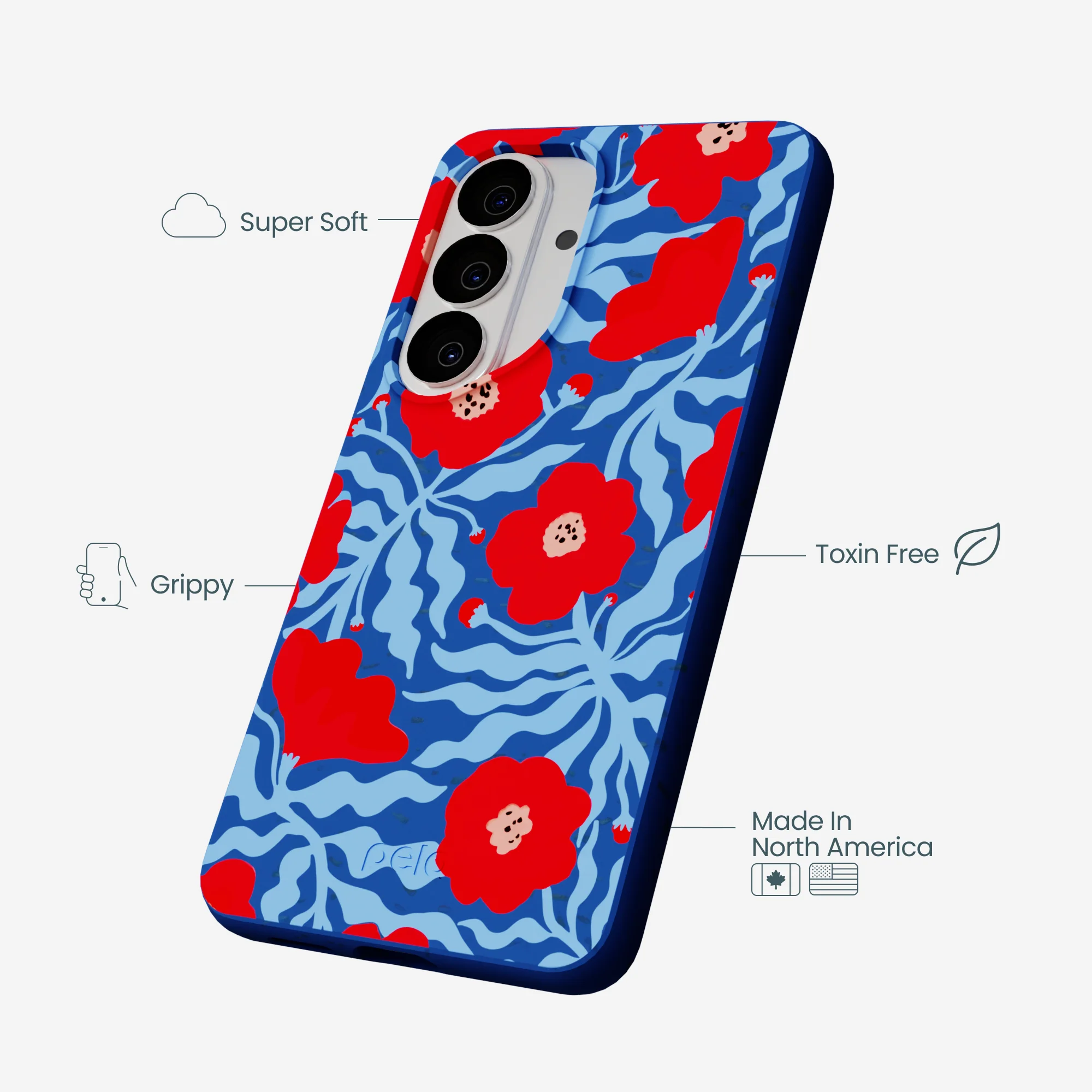 Electric Blue Indigo Ember Samsung Galaxy S26 Case - Image 3