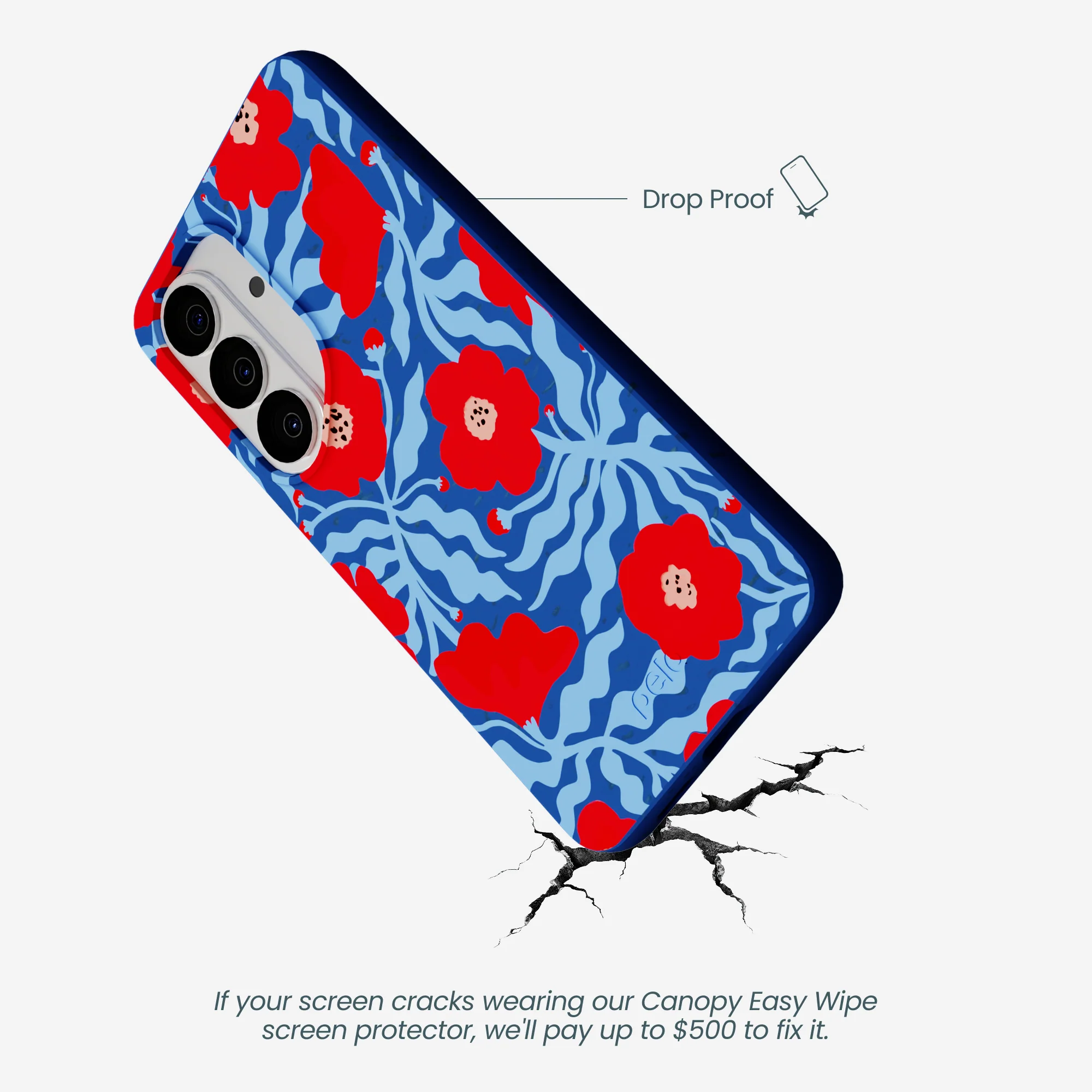 Electric Blue Indigo Ember Samsung Galaxy S26 Case - Image 4