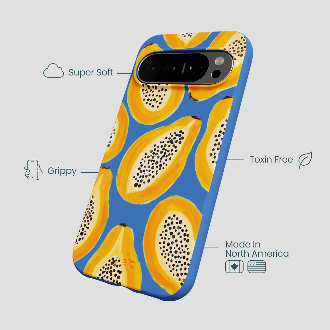 Electric Blue Juicy Papayas Google Pixel 10 Pro XL Case - Image 4