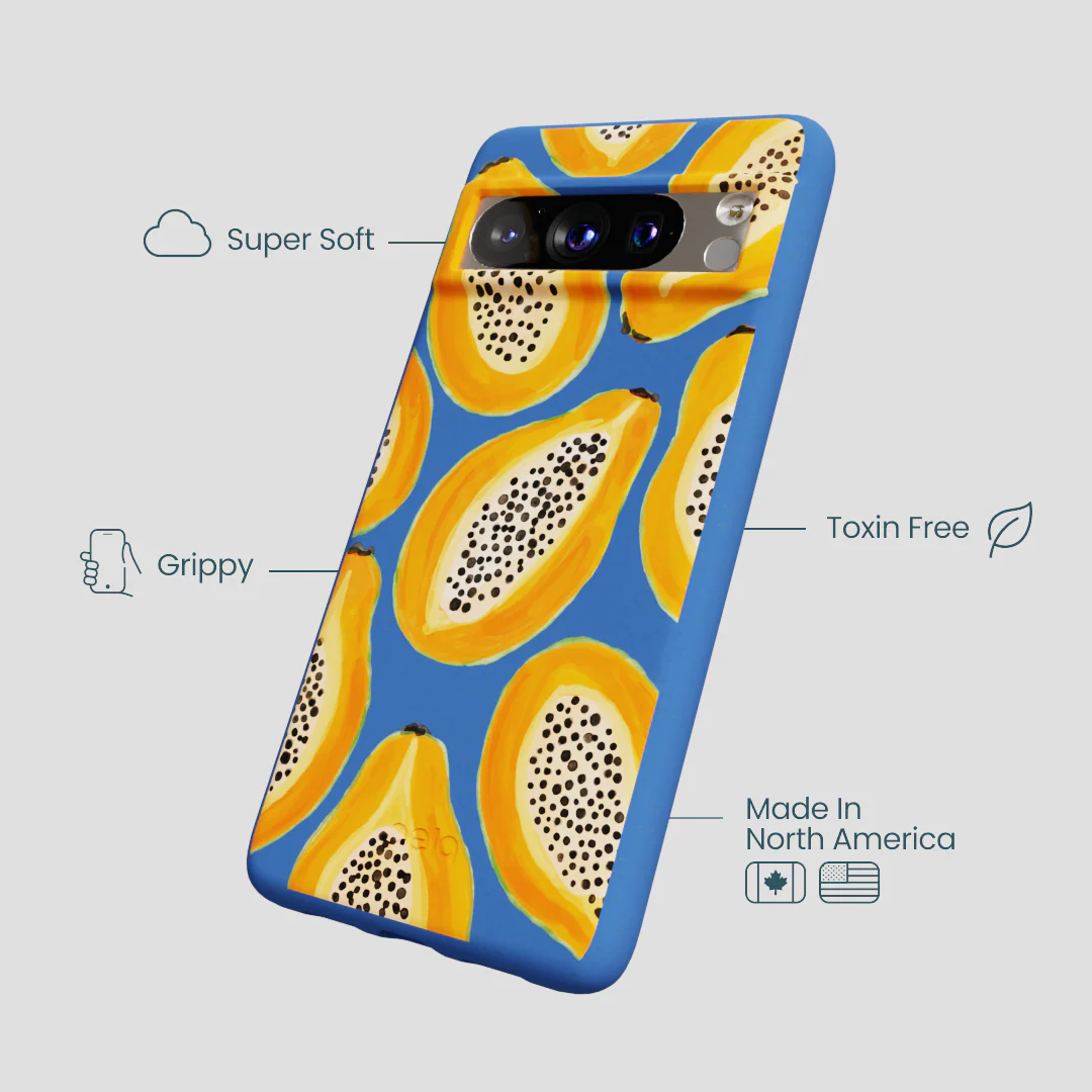 Electric Blue Juicy Papayas Google Pixel 8 Pro Case - Image 4