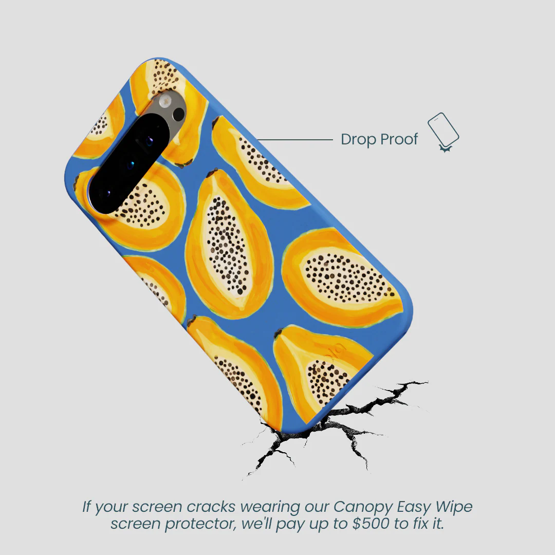 Electric Blue Juicy Papayas Google Pixel 9/9 Pro Case - Image 5