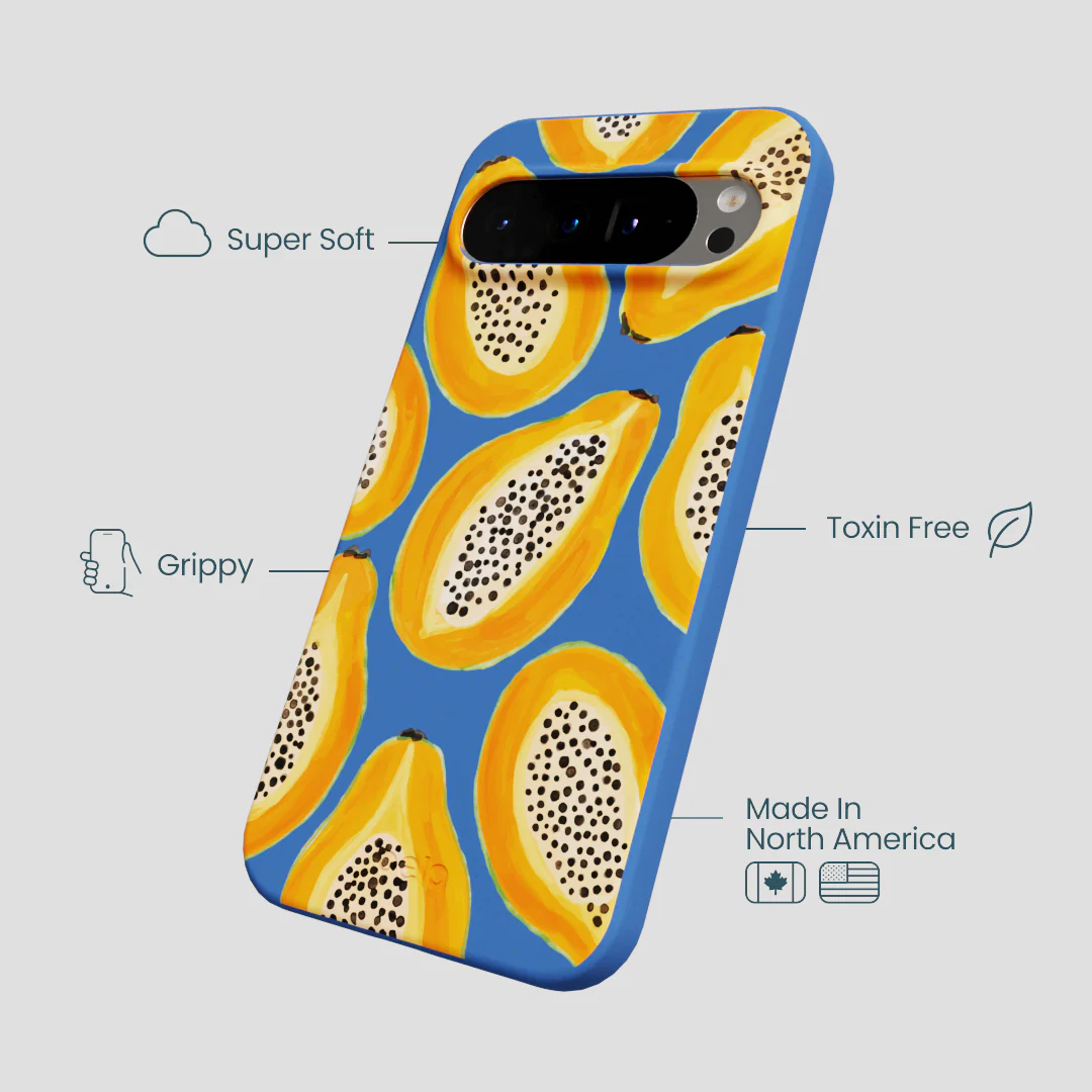Electric Blue Juicy Papayas Google Pixel 9 Pro XL Case - Image 4