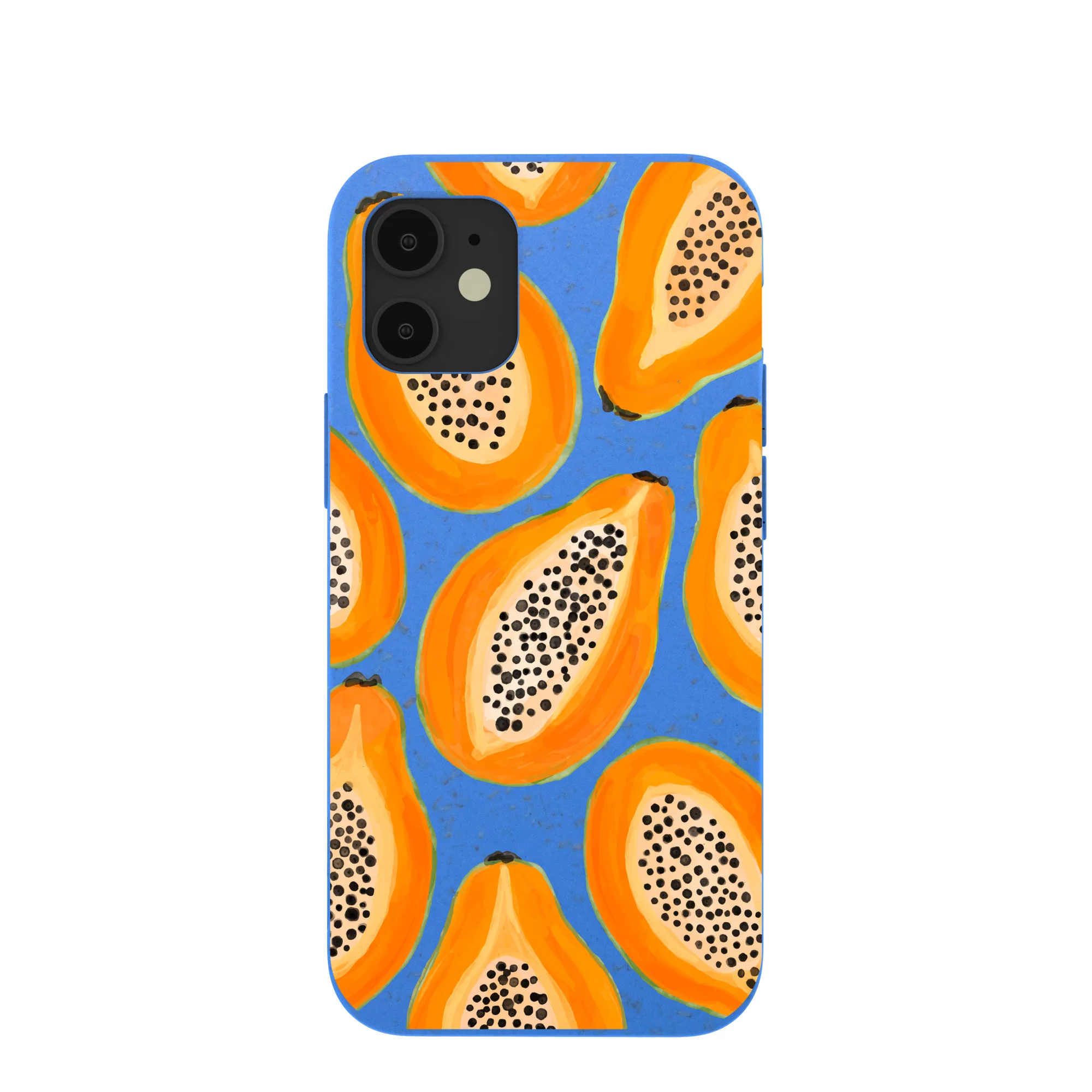 Electric Blue Juicy Papayas iPhone 12 Mini Case