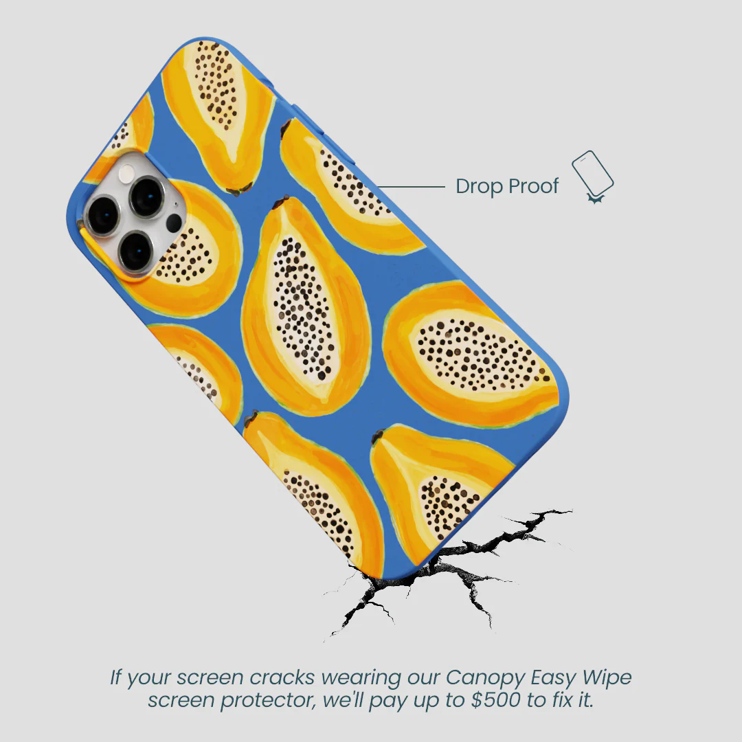 Electric Blue Juicy Papayas iPhone 12 Pro Max Case - Image 5