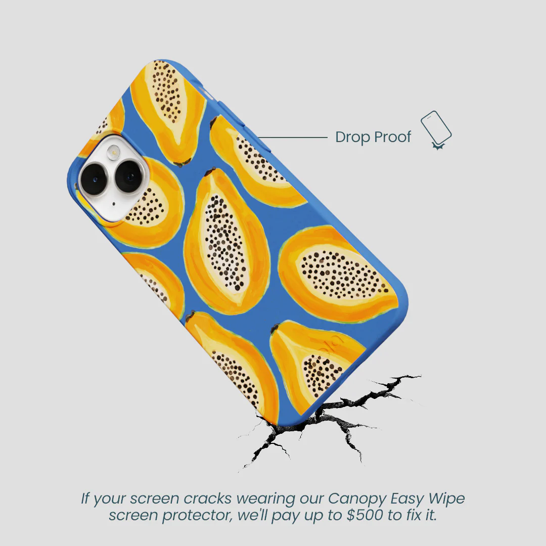 Electric Blue Juicy Papayas iPhone 13 Case - Image 5