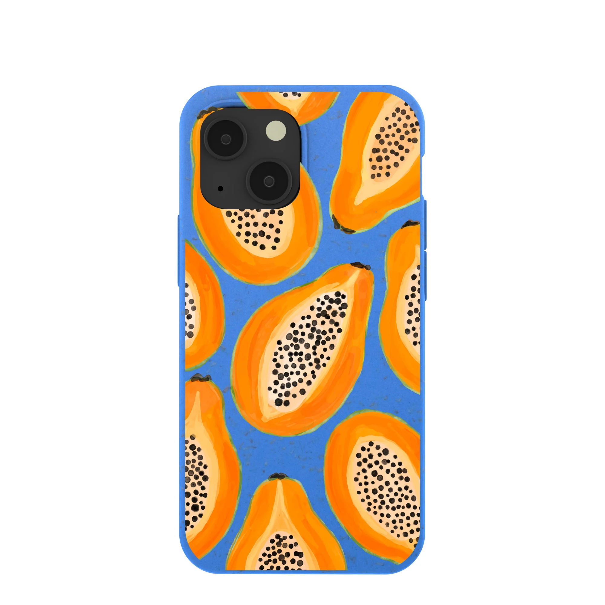 Electric Blue Juicy Papayas iPhone 13 Mini Case