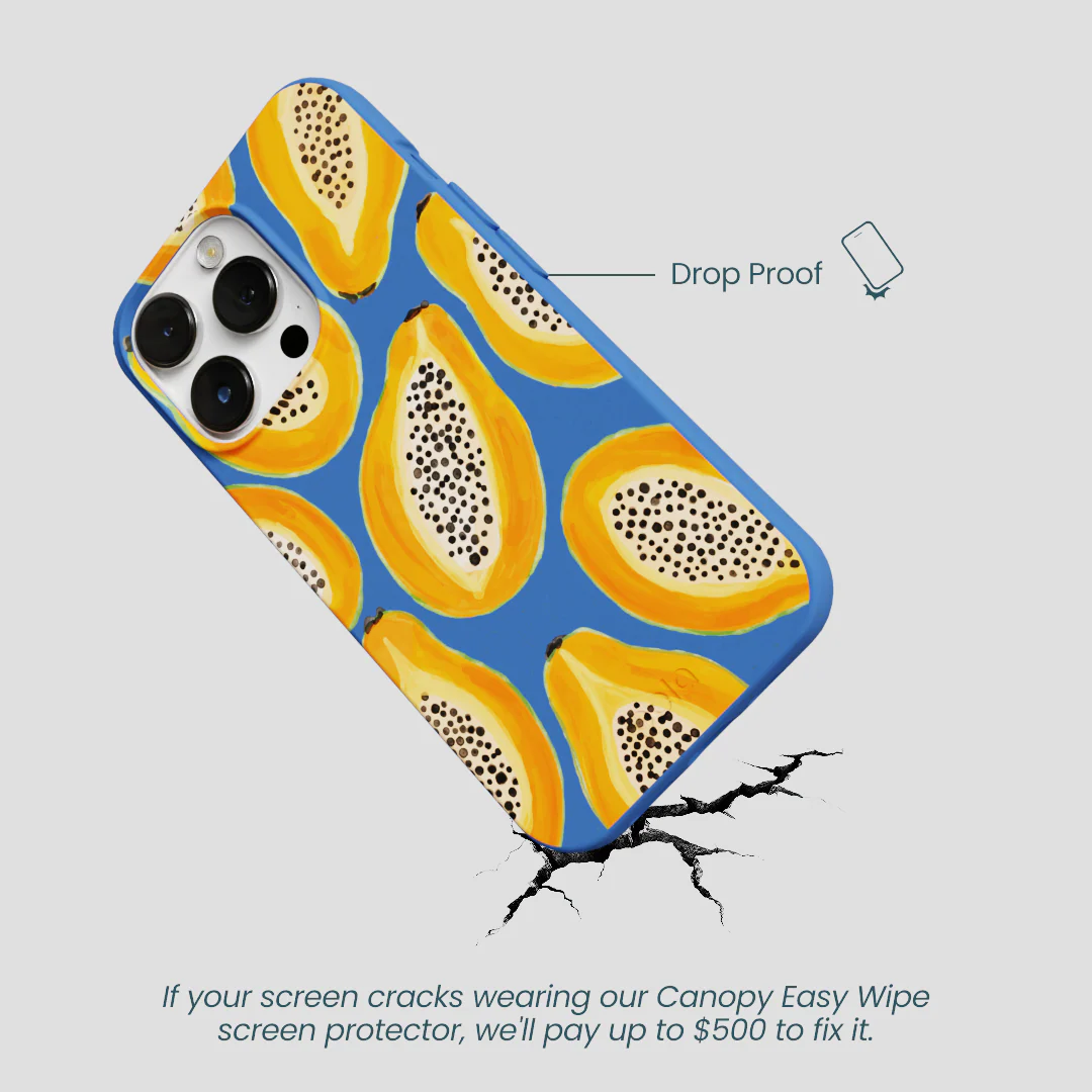 Electric Blue Juicy Papayas iPhone 13 Pro Max Case - Image 5
