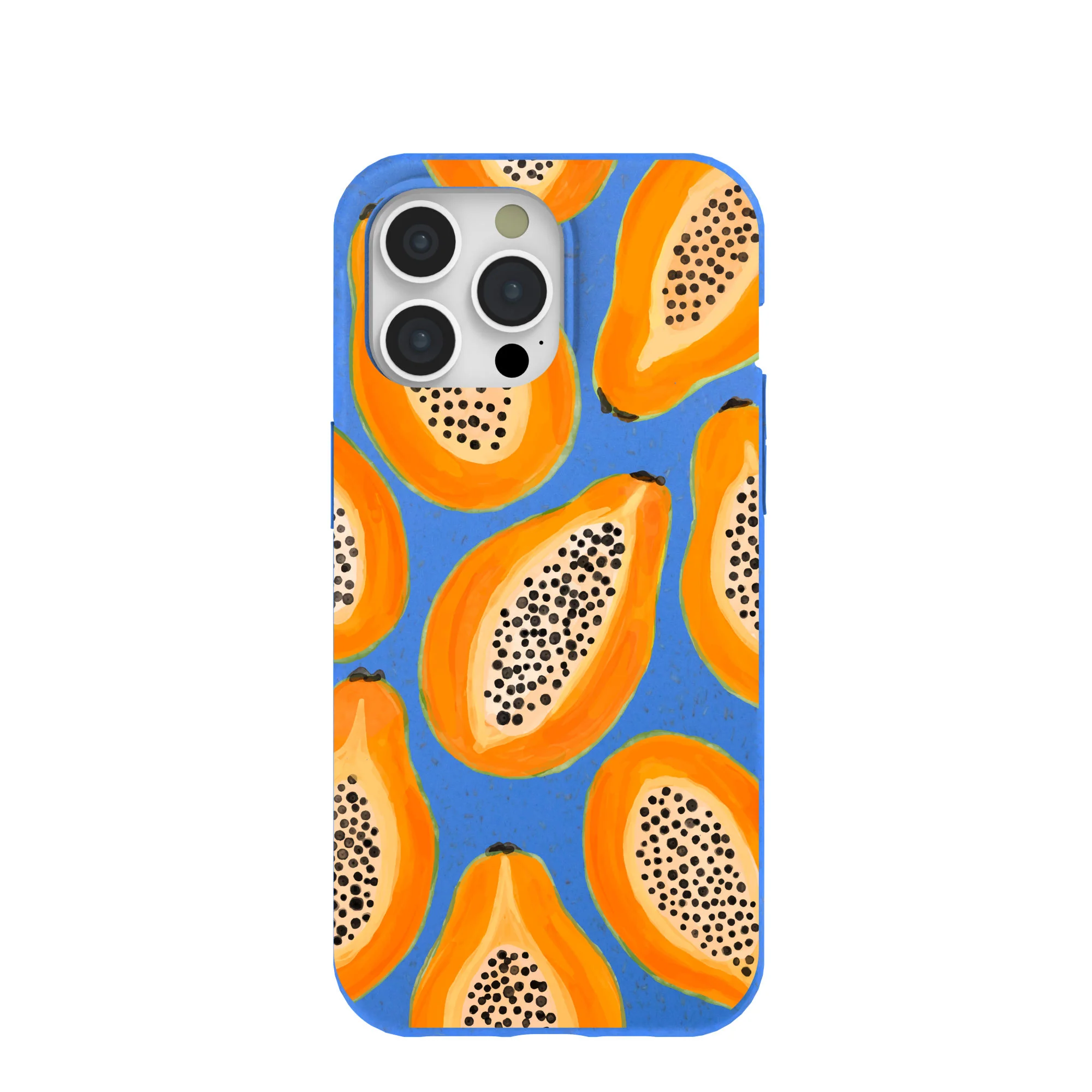 Electric Blue Juicy Papayas iPhone 15 Pro Max Case