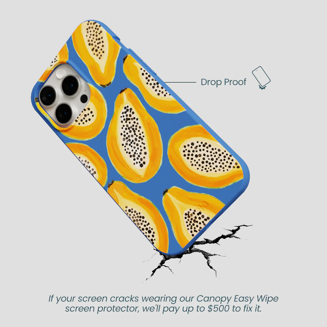 Electric Blue Juicy Papayas iPhone 15 Pro Max Case - Image 5