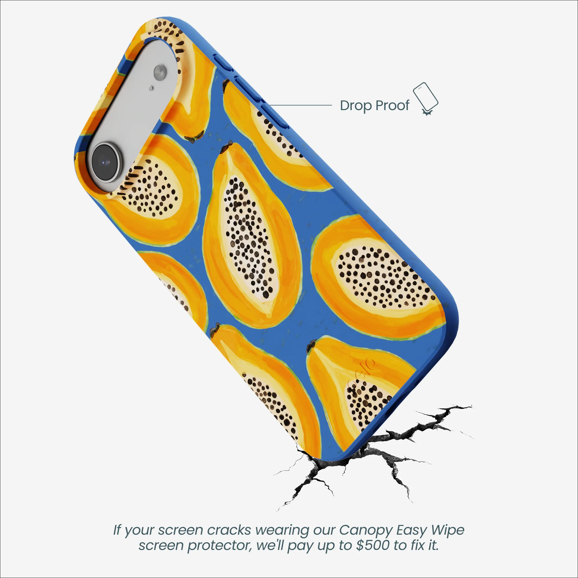 Electric Blue Juicy Papayas iPhone Air Case - Image 5