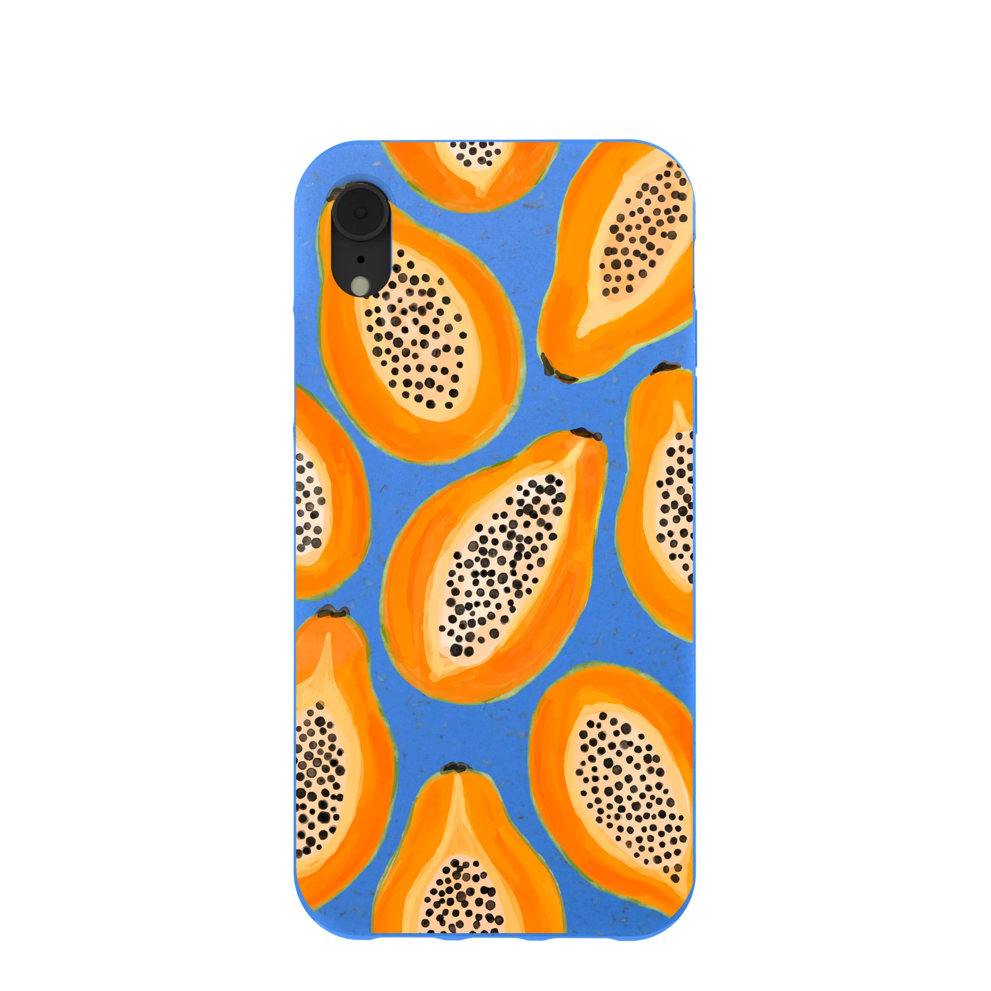 Electric Blue Juicy Papayas iPhone XR Case