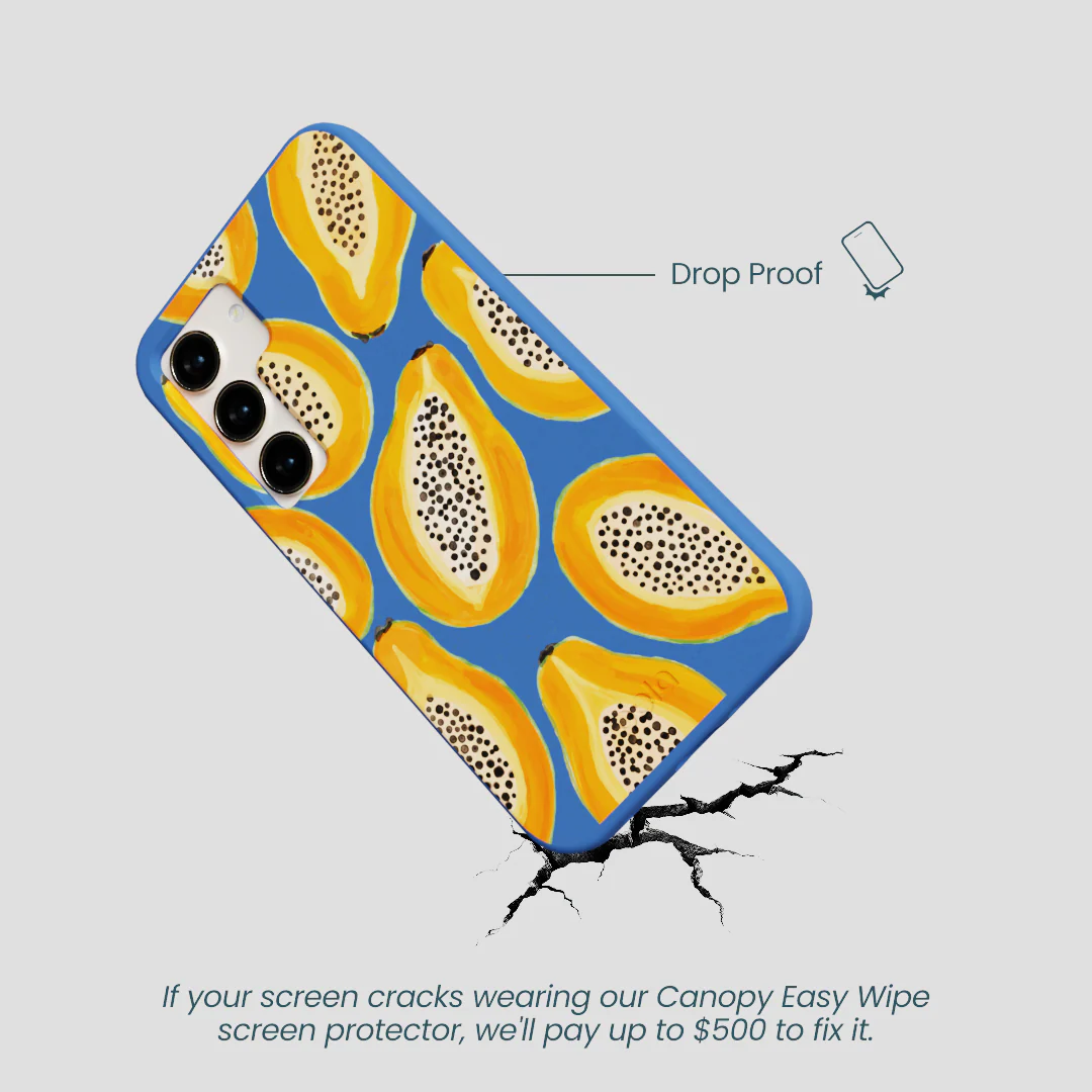 Electric Blue Juicy Papayas Samsung Galaxy S23 Case - Image 5
