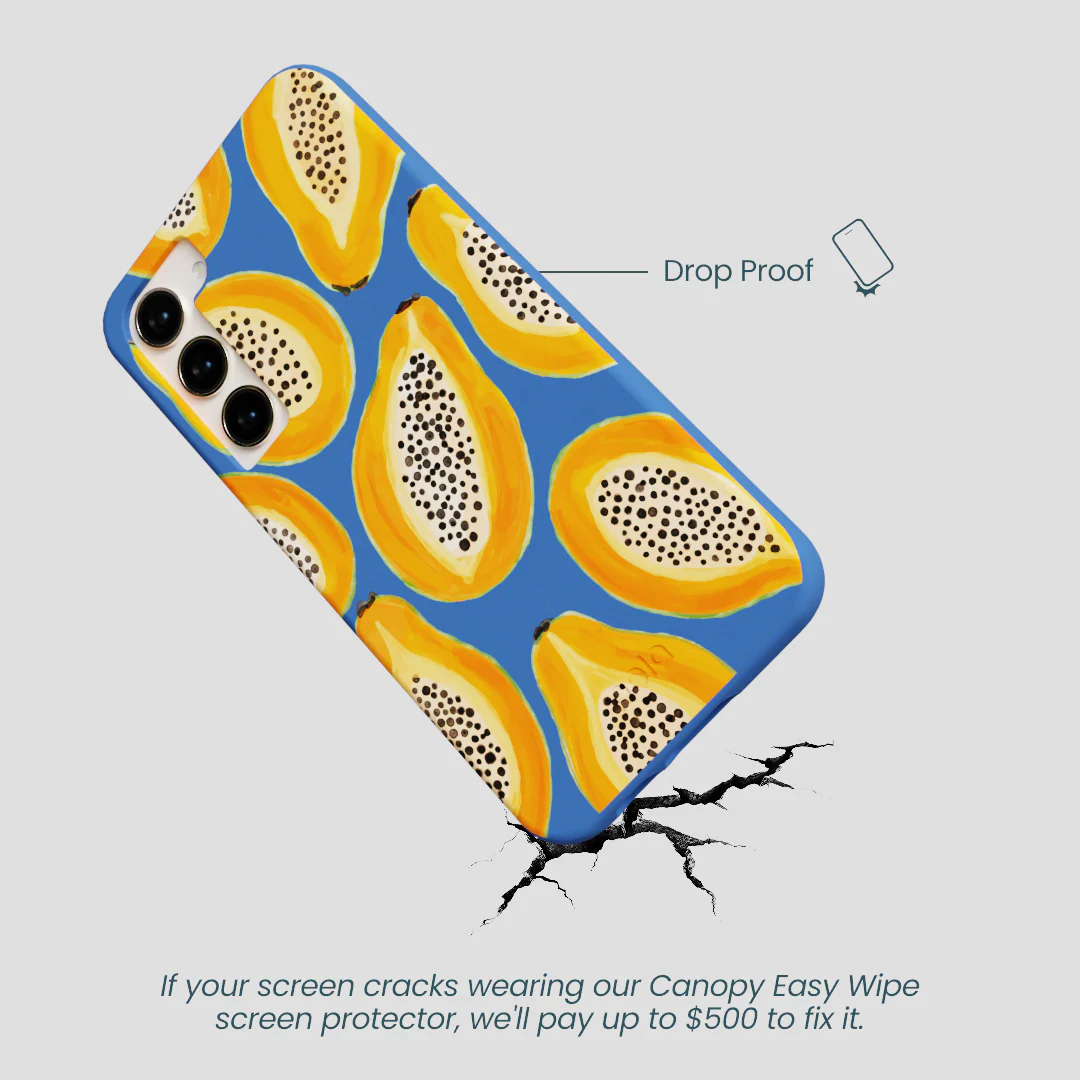 Electric Blue Juicy Papayas Samsung Galaxy S23+(Plus) Case - Image 5