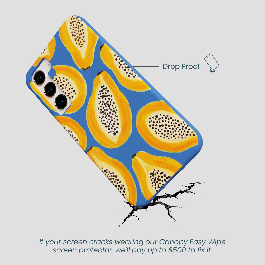 Electric Blue Juicy Papayas Samsung Galaxy S24+(Plus) Case - Image 5