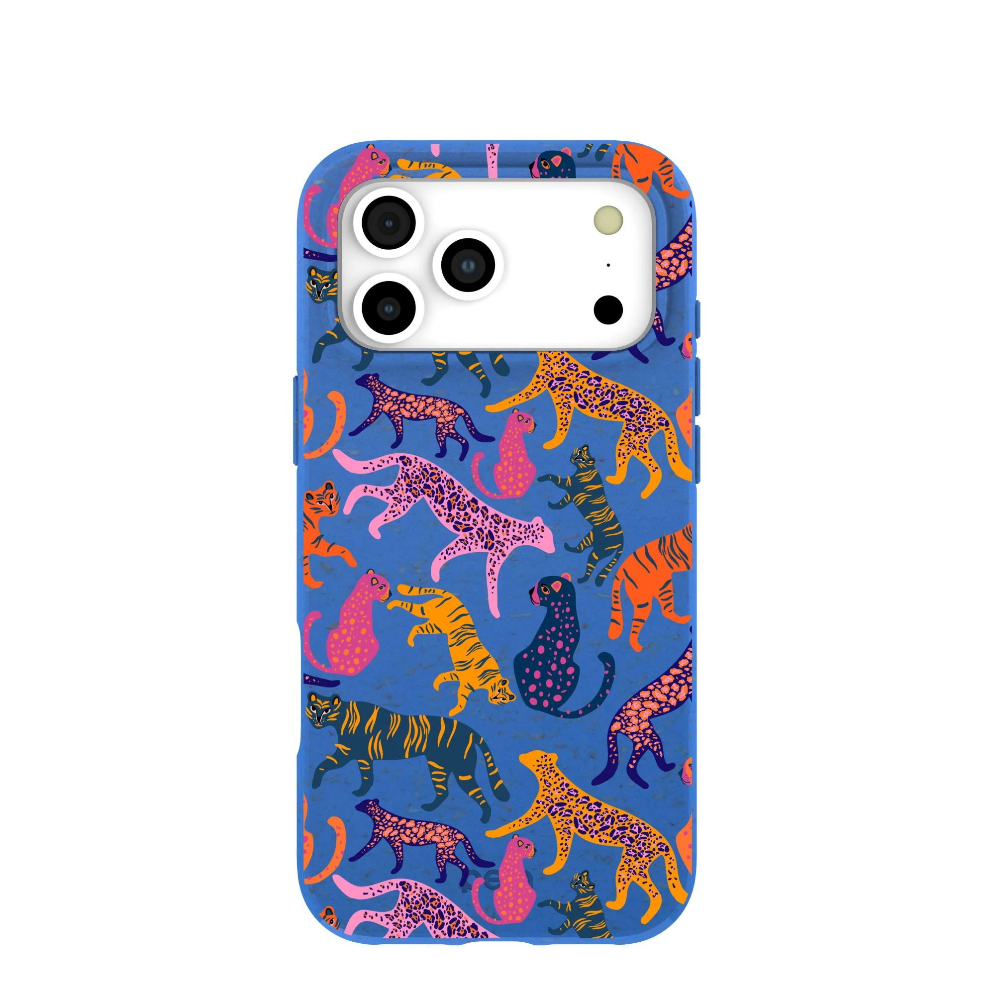 Electric Blue Jungle Cat iPhone 17 Pro Max Case