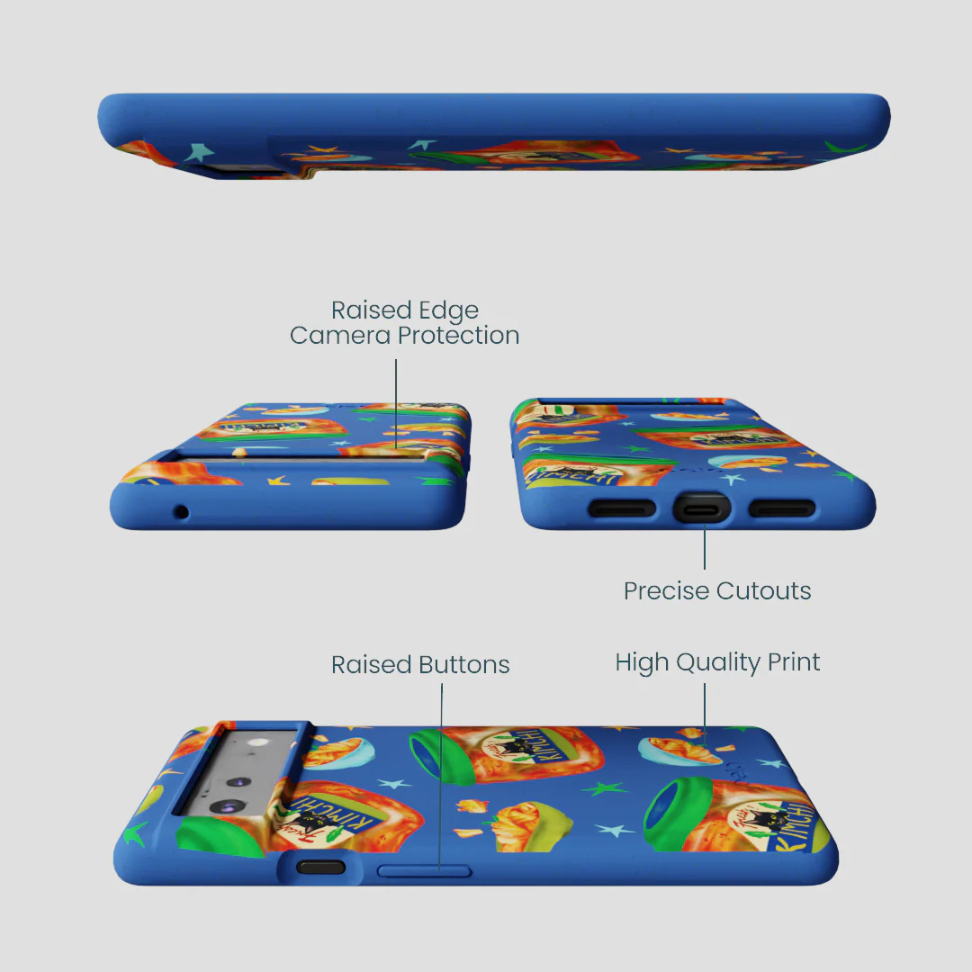 Electric Blue Kimchi Club Google Pixel 6a Case - Image 3