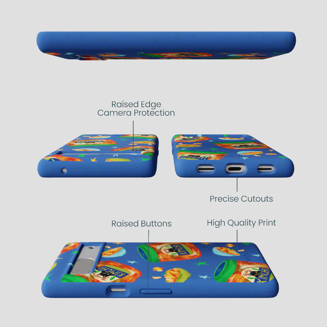 Electric Blue Kimchi Club Google Pixel 7 Case - Image 3