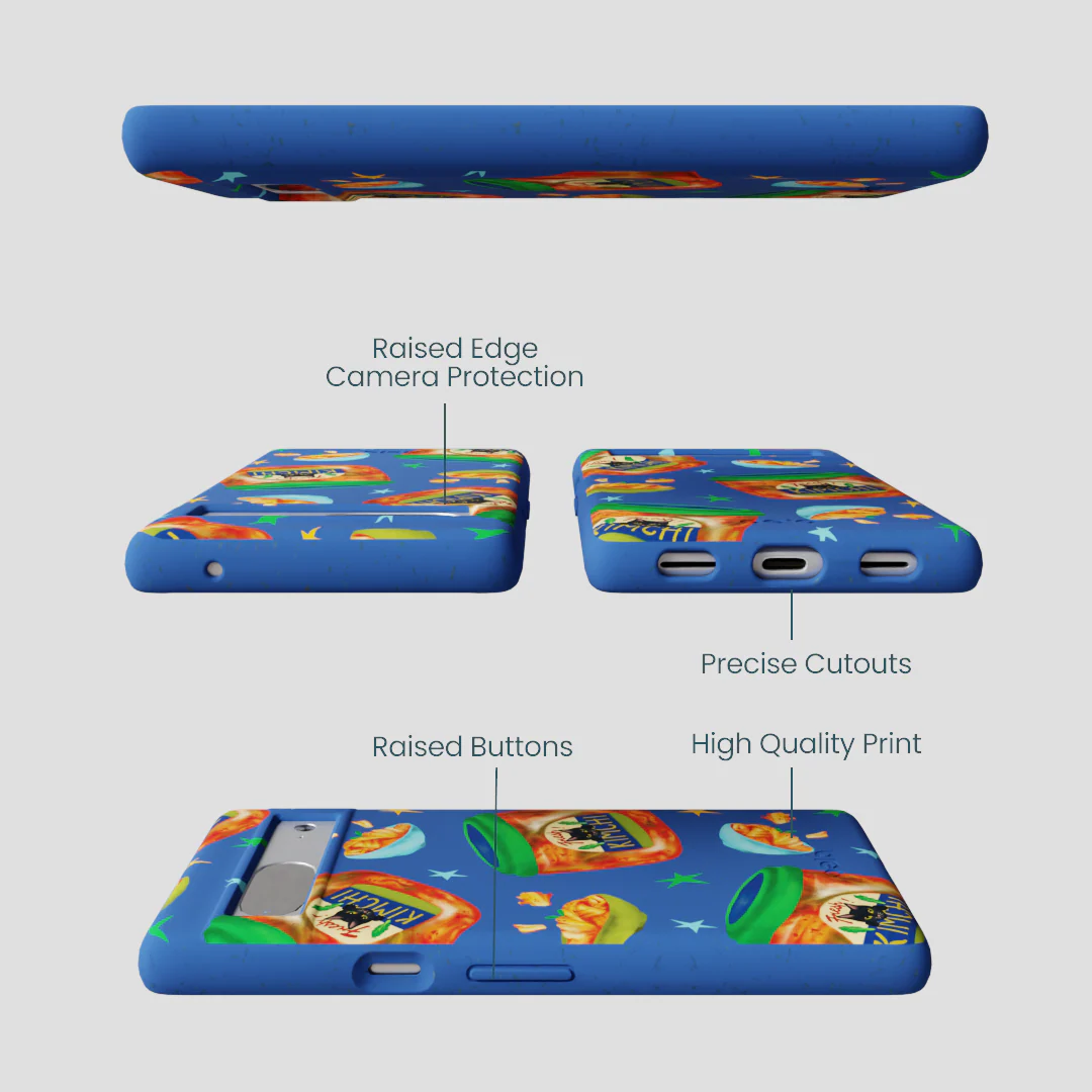 Electric Blue Kimchi Club Google Pixel 7a Case - Image 3