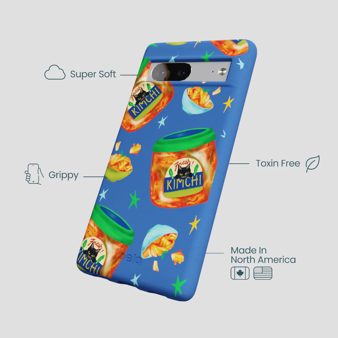 Electric Blue Kimchi Club Google Pixel 7a Case - Image 4