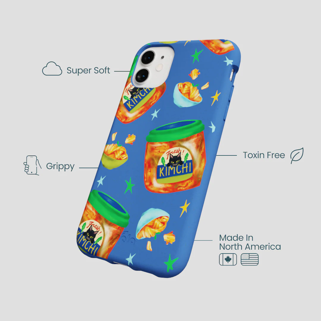 Electric Blue Kimchi Club iPhone 11 Case - Image 4