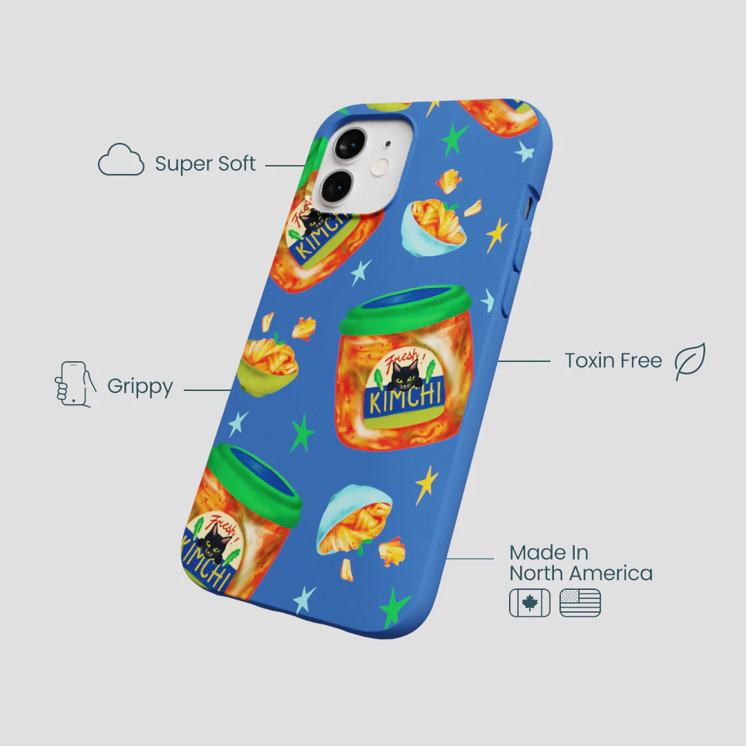 Electric Blue Kimchi Club iPhone 12/ iPhone 12 Pro Case - Image 4