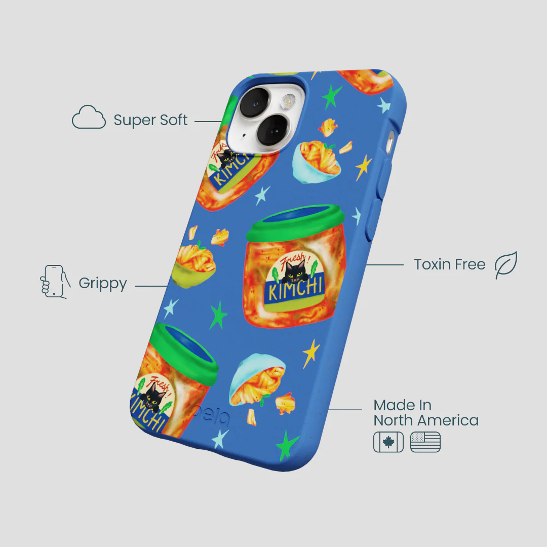 Electric Blue Kimchi Club iPhone 13 Case - Image 4