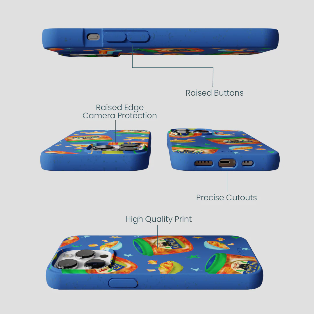Electric Blue Kimchi Club iPhone 13 Pro Case - Image 3