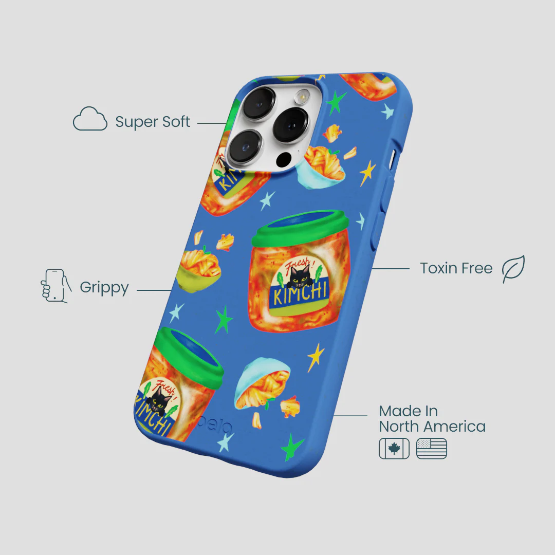 Electric Blue Kimchi Club iPhone 13 Pro Case - Image 4