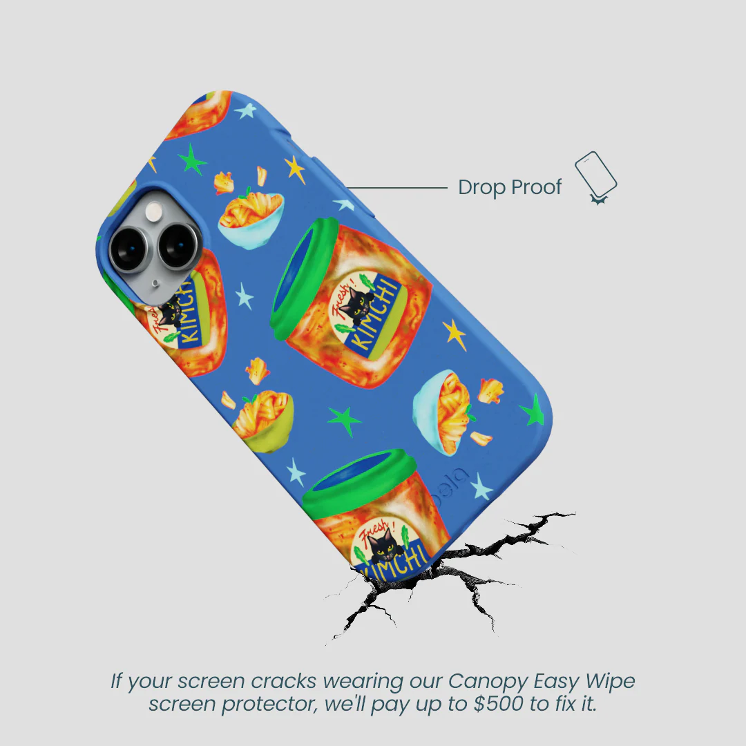 Electric Blue Kimchi Club iPhone 14 Case - Image 5