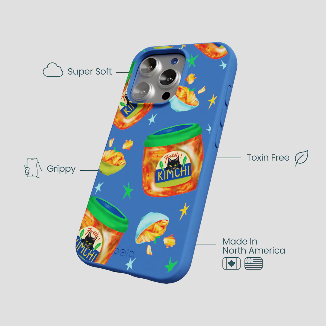 Electric Blue Kimchi Club iPhone 16 Pro Case - Image 4