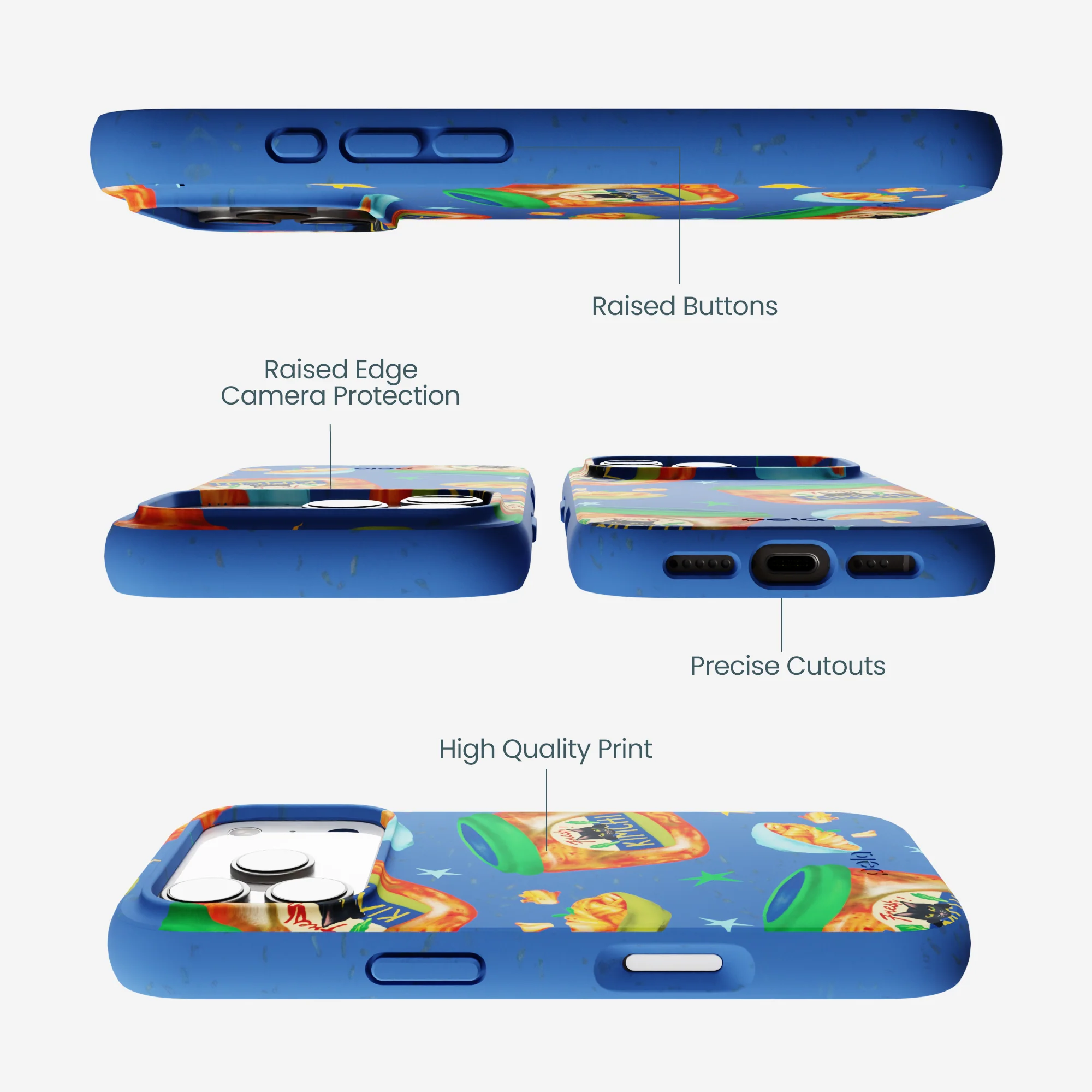 Electric Blue Kimchi Club iPhone 17 Pro Case - Image 3