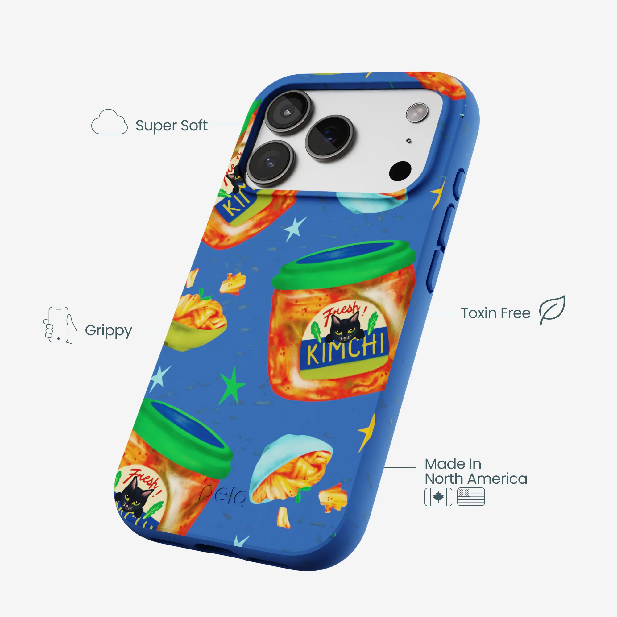 Electric Blue Kimchi Club iPhone 17 Pro Case - Image 4